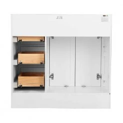 Home Decorators Collection Naples 36 in. W Bath Vanity Cabinet Only in White with Right Hand Drawers -Flora Home Decorators Soldes home decorators collection bathroom vanities without tops nawa3621d 66 1000