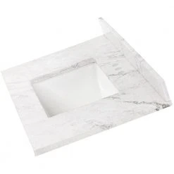 Home Decorators Collection 37 in. W x 22 in. D Stone Effect Vanity Top in Lunar with White Sink -Flora Home Decorators Soldes home decorators collection bathroom vanity tops se3722r lr 76 1000