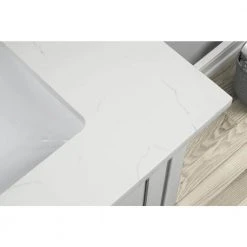 Home Decorators Collection 31 in. W x 22 in. D x 0.75 in. H Quartz Vanity Top in Carrara White with White Basin -Flora Home Decorators Soldes home decorators collection bathroom vanity tops th0383 a0 1000