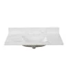 Home Decorators Collection 43 in. W x 22 in. D x 0.75 in. H Engineered Marble Vanity Top in Calacatta White with White Basin