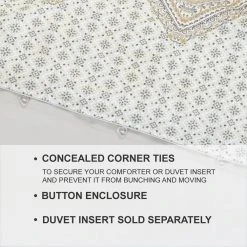 Home Decorators Collection Delilah 3-Piece Medallion King Duvet Cover Set -Flora Home Decorators Soldes home decorators collection bedding sets 190396 k a0 1000