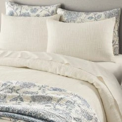 Home Decorators Collection Quinn 3-Piece Ivory Cream Woven Textured Cotton King Comforter Set -Flora Home Decorators Soldes home decorators collection bedding sets dn 19046 a0 1000