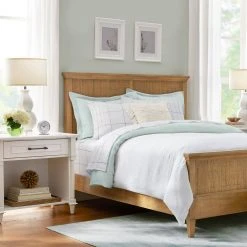 Home Decorators Collection New Haven Reversible 3-Piece Sea Breeze Green and White Double Cloth Gauze Cotton King Duvet Cover Set -Flora Home Decorators Soldes home decorators collection bedding sets duv k mus 44 1000