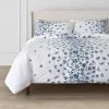 Home Decorators Collection Salina 3-Piece White and Blue Embroidered Floral Cotton Full/Queen Comforter Set
