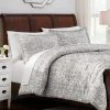 Home Decorators Collection Averly 3-Piece Gray Clipped Jacquard King Comforter Set -Flora Home Decorators Soldes home decorators collection bedding sets fa96387 k 64 1000