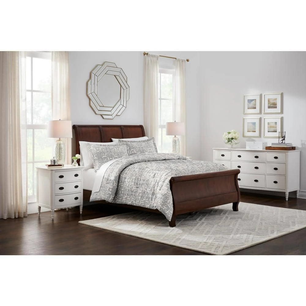 Home Decorators Collection Averly 3-Piece Gray Clipped Jacquard King Comforter Set 8 Home Decorators Collection Averly 3-Piece Gray Clipped Jacquard King Comforter Set - Image 6