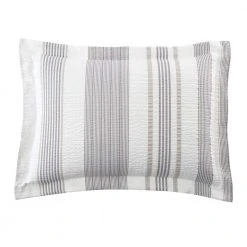 Home Decorators Collection Arden 3-Piece White and Gray Textured Stripe Full/Queen Comforter Set -Flora Home Decorators Soldes home decorators collection bedding sets nhtel 19035 a0 1000