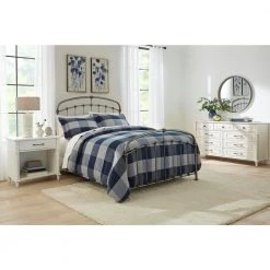 Home Decorators Collection Ashdale 3-Piece Blue Plaid Full/Queen Duvet Cover Set -Flora Home Decorators Soldes home decorators collection bedding sets phf19 795 77 1000