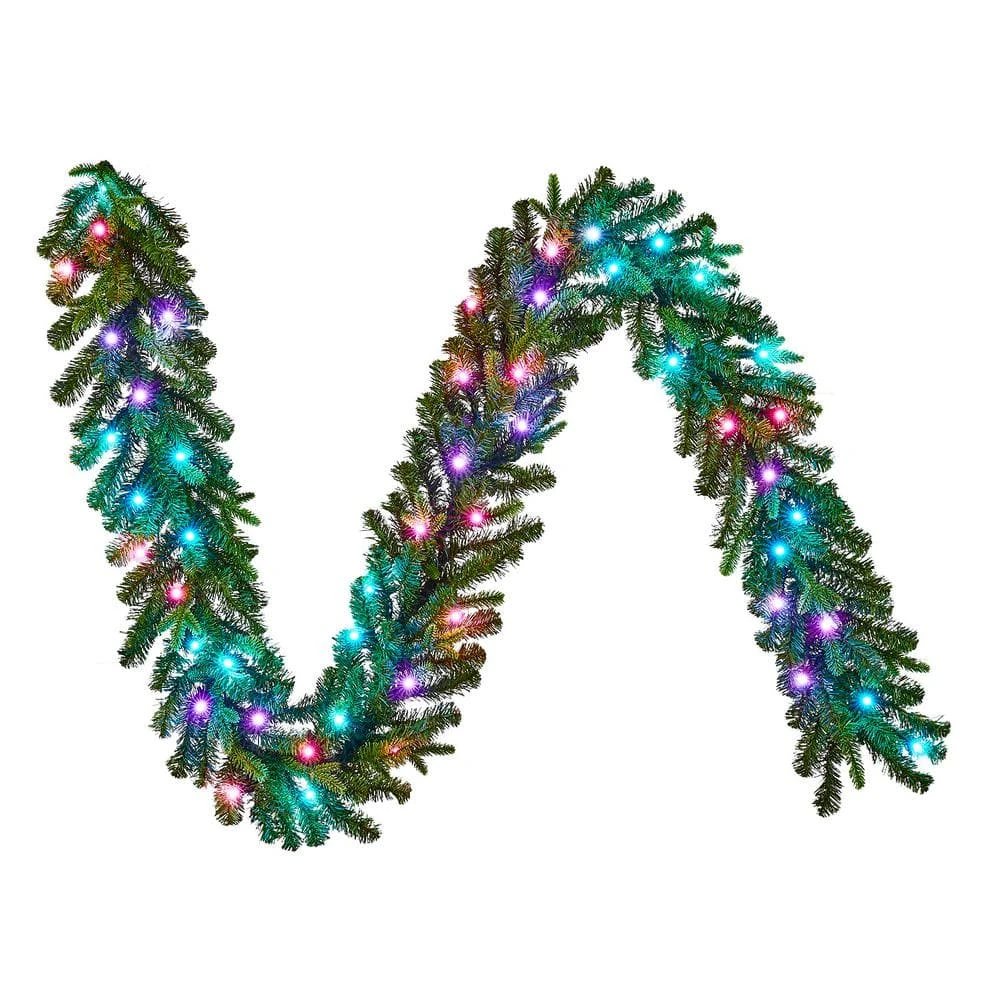 Home Decorators Collection 9 ft Prelit Twinkly Swiss Mountain Garland 11 Home Decorators Collection 9 ft Prelit Twinkly Swiss Mountain Garland - Image 9