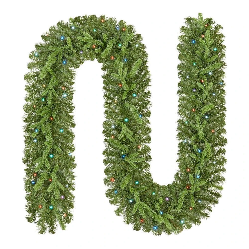 Home Decorators Collection 9 ft Prelit Twinkly Swiss Mountain Garland 3 Home Decorators Collection 9 ft Prelit Twinkly Swiss Mountain Garland