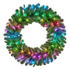 Home Decorators Collection 30 in Prelit Twinkly Swiss Mountain Wreath -Flora Home Decorators Soldes home decorators collection christmas wreaths 22pg80058 d4 1000
