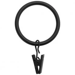 Home Decorators Collection Mix and Match 1.5 in. Curtain Clip Rings (for 1 in. Curtain Rods) in Matte Black (10-Pack) -Flora Home Decorators Soldes home decorators collection curtain rings clips u bk888002 1d 1000
