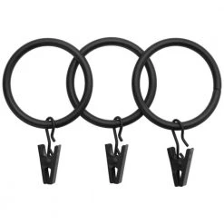 Home Decorators Collection Mix and Match 1.5 in. Curtain Clip Rings (for 1 in. Curtain Rods) in Matte Black (10-Pack) -Flora Home Decorators Soldes home decorators collection curtain rings clips u bk888002 a0 1000