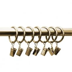 Home Decorators Collection 1-1/4 in. Clip Rings in Champagne (7-Pack) -Flora Home Decorators Soldes home decorators collection curtain rings clips u888002cp a0 1000