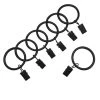 Home Decorators Collection 1-1/4 in. Clip Rings in Matte Black -Flora Home Decorators Soldes home decorators collection curtain rings clips umb888002 64 1000