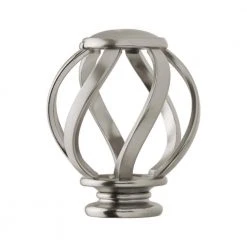 Home Decorators Collection Mix and Match Swirl Cage 1 in. Curtain Rod Finial in Brushed Nickel (2-Pack) -Flora Home Decorators Soldes home decorators collection curtain rod finials 1904s03bn 1d 1000