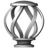 Home Decorators Collection Mix and Match Swirl Cage 1 in. Curtain Rod Finial in Brushed Nickel (2-Pack)