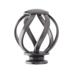 Home Decorators Collection Mix and Match Swirl Cage 1 in. Curtain Rod Finial in Gunmetal (2-Pack) -Flora Home Decorators Soldes home decorators collection curtain rod finials 1904s03gm 1d 1000