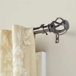 Home Decorators Collection Mix and Match Swirl Cage 1 in. Curtain Rod Finial in Gunmetal (2-Pack) -Flora Home Decorators Soldes home decorators collection curtain rod finials 1904s03gm e1 1000