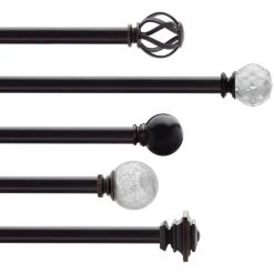 Home Decorators Collection Mix and Match Swirl Cage 1 in. Curtain Rod Finial in Oil-Rubbed Bronze (2-Pack) -Flora Home Decorators Soldes home decorators collection curtain rod finials 1904s03orb 66 1000