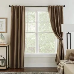 Home Decorators Collection Mix and Match Square 1 in. Curtain Rod Finial in Matte Black (2-Pack) -Flora Home Decorators Soldes home decorators collection curtain rod finials ambf1512k153 40 1000