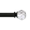 Home Decorators Collection Mix and Match Faceted Crystal Sphere 1 in. Curtain Rod Finial in Matte Black (2-Pack) -Flora Home Decorators Soldes home decorators collection curtain rod finials ambf1512k16 64 1000