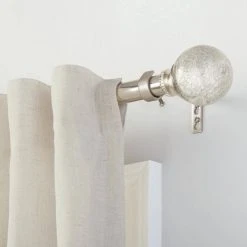 Home Decorators Collection Mix and Match Mercury Glass Sphere 1 in. Curtain Rod Finial in Brushed Nickel (2-Pack) -Flora Home Decorators Soldes home decorators collection curtain rod finials f1601k01bn e1 1000