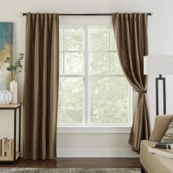 Home Decorators Collection Mix and Match Mercury Glass Sphere 1 in. Curtain Rod Finial in Matte Black (2-Pack) -Flora Home Decorators Soldes home decorators collection curtain rod finials f1601k01mb 40 1000