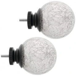 Home Decorators Collection Mix and Match Mercury Glass Sphere 1 in. Curtain Rod Finial in Matte Black (2-Pack) -Flora Home Decorators Soldes home decorators collection curtain rod finials f1601k01mb a0 1000