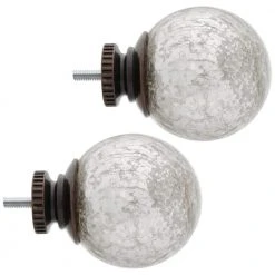 Home Decorators Collection Mix and Match Mercury Glass Sphere 1 in. Curtain Rod Finial in Oil-Rubbed Bronze (2-Pack) -Flora Home Decorators Soldes home decorators collection curtain rod finials f1601k01orb a0 1000