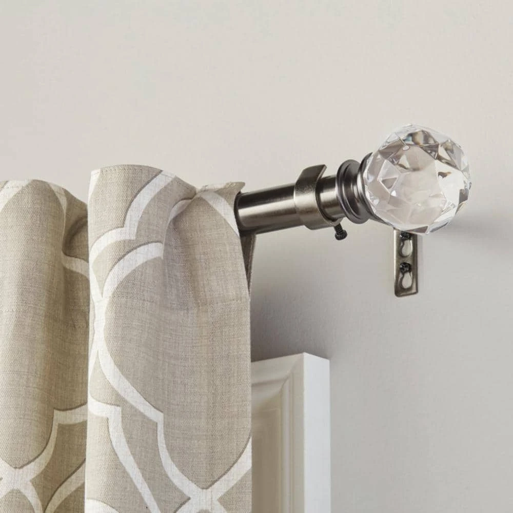 Home Decorators Collection Mix and Match Faceted Crystal Sphere 1 in. Curtain Rod Finial in Gunmetal (2-Pack) 4 Home Decorators Collection Mix and Match Faceted Crystal Sphere 1 in. Curtain Rod Finial in Gunmetal (2-Pack) - Image 2