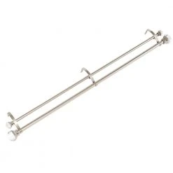 Home Decorators Collection 72 in. - 144 in. Telescoping 1 in. Double Curtain Rod in Brushed Nickel with Crystal Square Finials -Flora Home Decorators Soldes home decorators collection double curtain rods u bn144foms03 40 1000