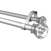 Home Decorators Collection 72 in. - 144 in. Telescoping 1 in. Double Curtain Rod in Brushed Nickel with Crystal Square Finials -Flora Home Decorators Soldes home decorators collection double curtain rods u bn144foms03 64 1000