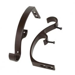 Home Decorators Collection 36 in. - 72 in. Telescoping 3/4 in. and 1 in. Double Curtain Rod Kit in Oil Rubbed Bronze with Flat Square Finials -Flora Home Decorators Soldes home decorators collection double curtain rods u orb72fjka04 fa 1000