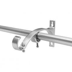 Home Decorators Collection 50 in. - 144 in. Telescoping 3/4 in. Double Rod Conversion Kit in Brushed Nickel -Flora Home Decorators Soldes home decorators collection double curtain rods ubn144fohj07 1d 1000