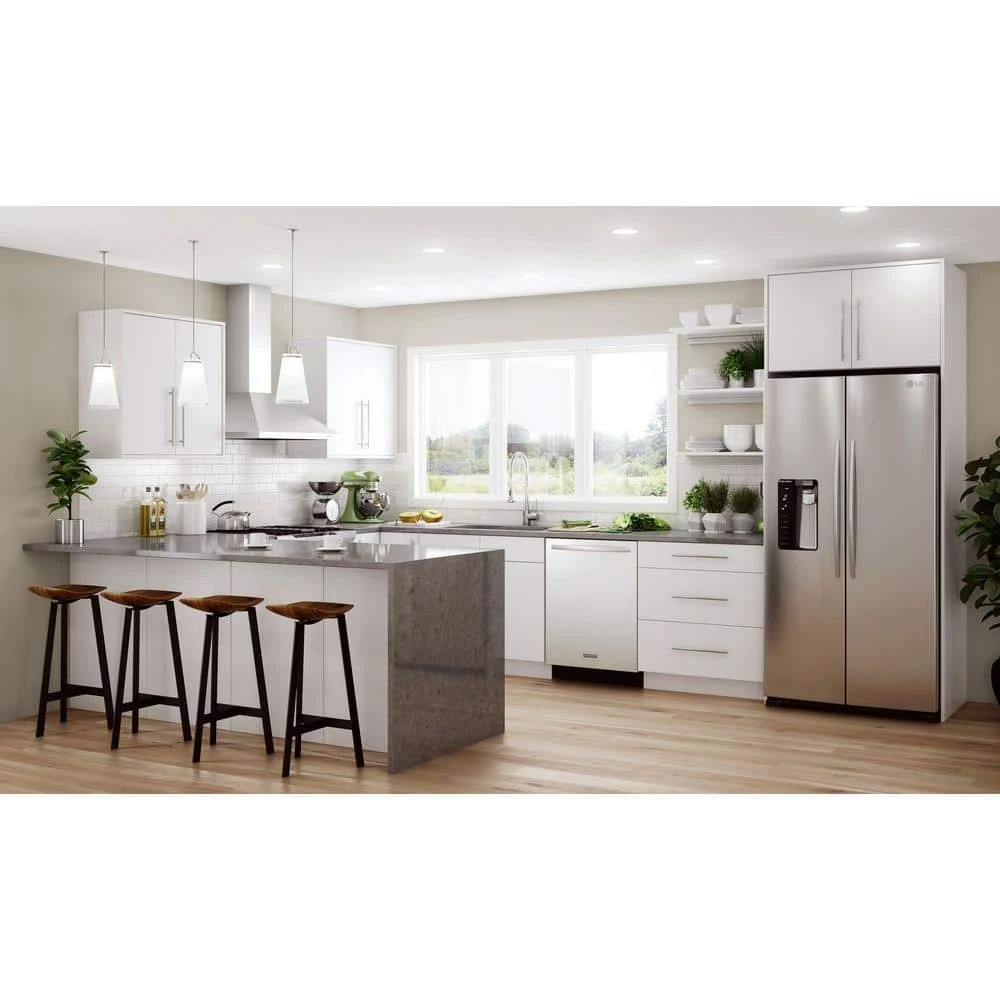 Home Decorators Collection 7 in. Brushed Nickel Modern Drawer Pull 4 Home Decorators Collection 7 in. Brushed Nickel Modern Drawer Pull - Image 2