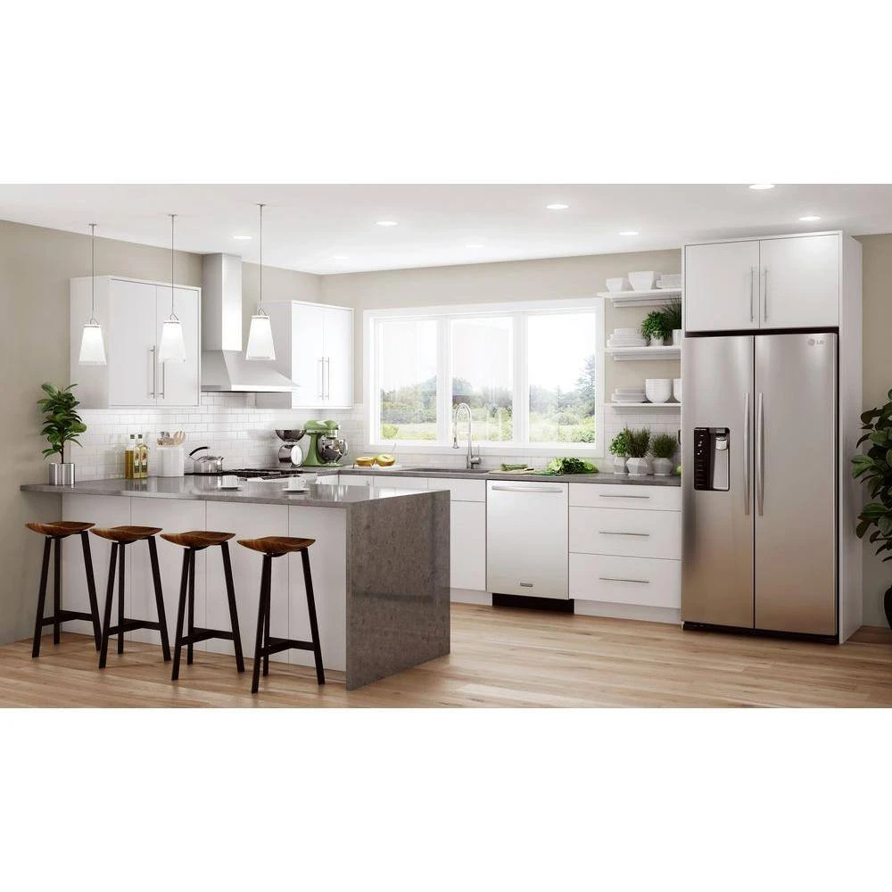 Home Decorators Collection 9 3/4 in. Brushed Nickel Modern Drawer Pull 6 Home Decorators Collection 9 3/4 in. Brushed Nickel Modern Drawer Pull - Image 4