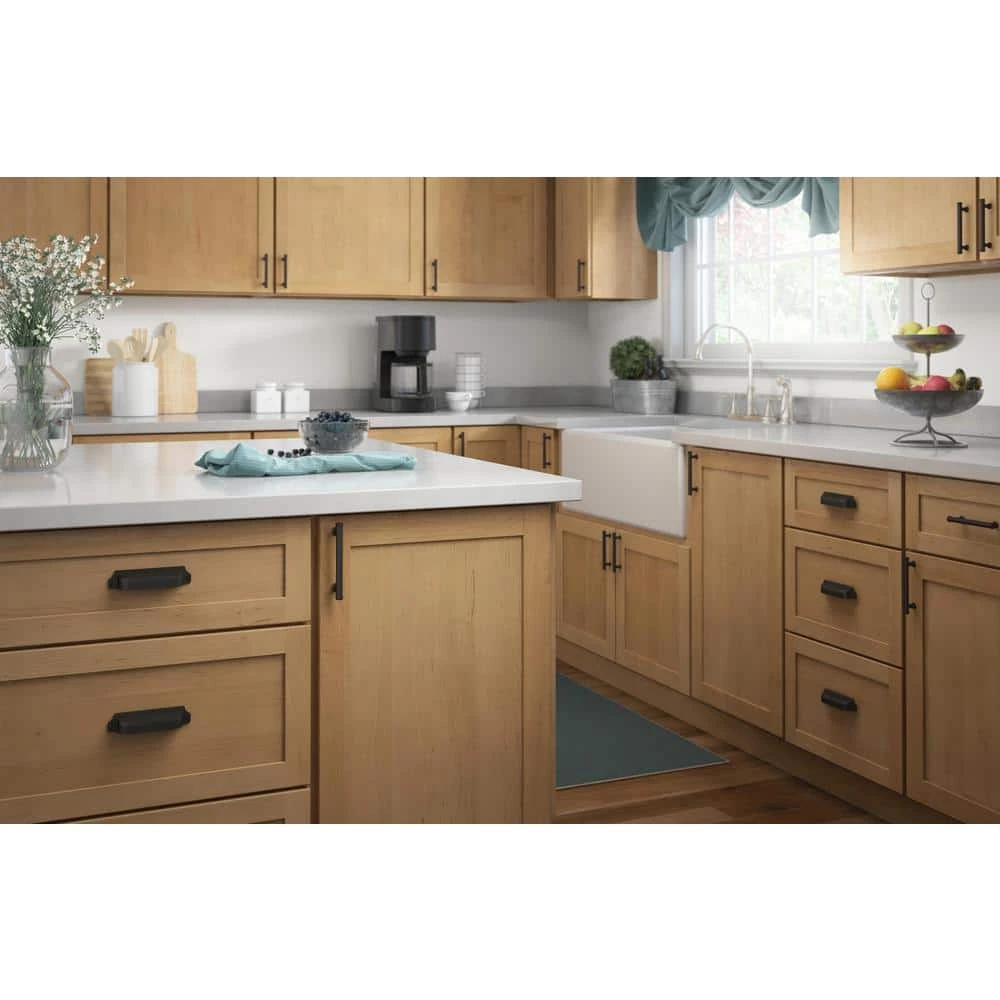 Home Decorators Collection Liberty Awning Dual Mount 3 or 3-3/4 in. (76/96 mm) Matte Black Cabinet Drawer Cup Pull 5 Home Decorators Collection Liberty Awning Dual Mount 3 or 3-3/4 in. (76/96 mm) Matte Black Cabinet Drawer Cup Pull - Image 4