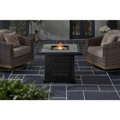 Home Decorators Collection St. Charles Steel and Aluminum Outdoor Fire Pit Table