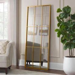 Home Decorators Collection Oversized Gold Metal Frame Windowpane Classic Floor Mirror (70 in. H x 29 in. W) 8 Home Decorators Collection Oversized Gold Metal Frame Windowpane Classic Floor Mirror (70 in. H x 29 in. W) -Flora Home Decorators Soldes home decorators collection floor mirrors 19mje2742 g 40 1000