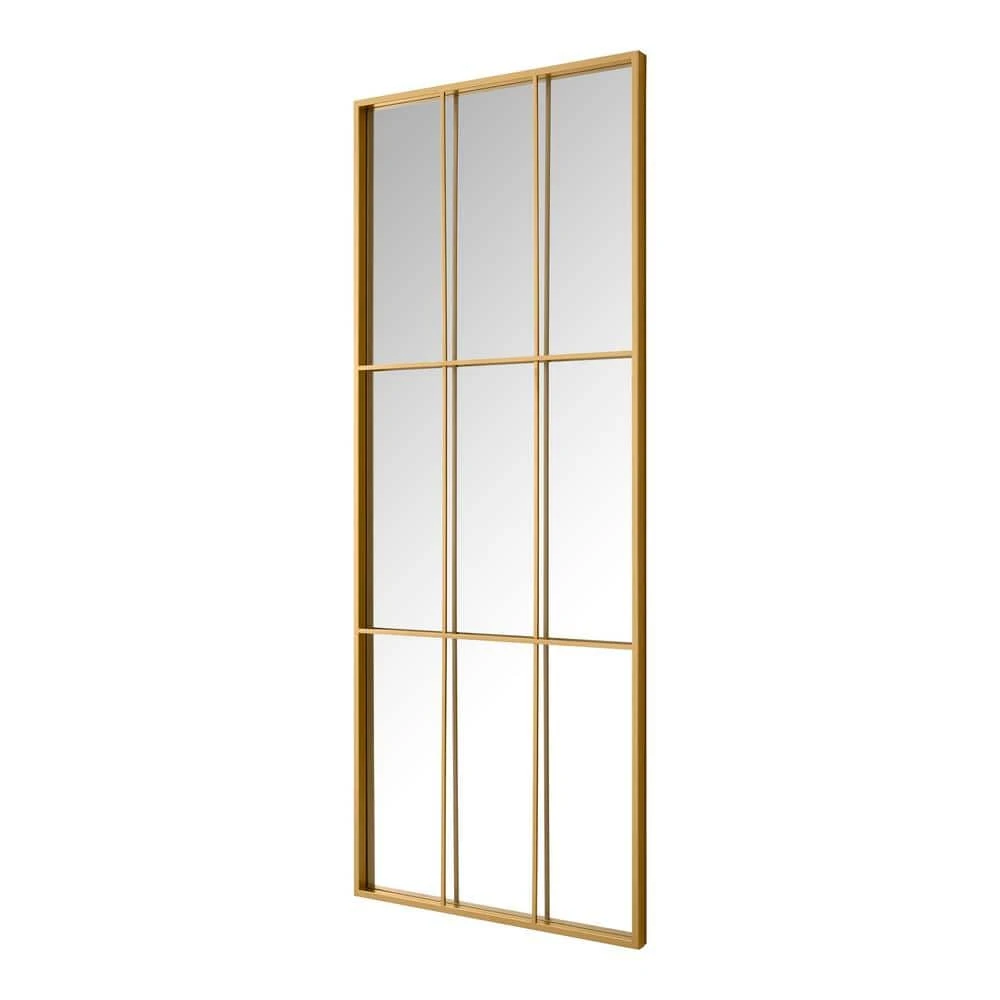Home Decorators Collection Oversized Gold Metal Frame Windowpane Classic Floor Mirror (70 in. H x 29 in. W) 7 Home Decorators Collection Oversized Gold Metal Frame Windowpane Classic Floor Mirror (70 in. H x 29 in. W) - Image 5