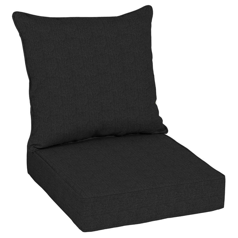 Home Decorators Collection Oak Cliff 24 x 24 Sunbrella Canvas Black Deep Seating Outdoor Lounge Chair Cushion 3 Home Decorators Collection Oak Cliff 24 x 24 Sunbrella Canvas Black Deep Seating Outdoor Lounge Chair Cushion