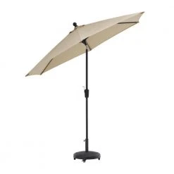Home Decorators Collection 9 ft. Aluminum Market Auto Tilt Patio Umbrella in Sand -Flora Home Decorators Soldes home decorators collection market umbrellas 9109 015047bk 40 1000