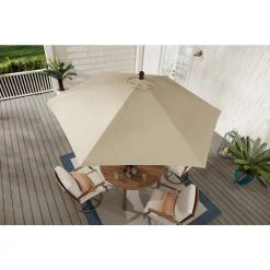 Home Decorators Collection 9 ft. Aluminum Market Auto Tilt Patio Umbrella in Sand -Flora Home Decorators Soldes home decorators collection market umbrellas 9109 015047bk e1 1000