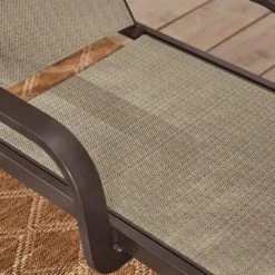 Home Decorators Collection Commercial Aluminum Dark Taupe Outdoor Stack Chaise Lounge with Sunbrella Elevation Stone Sling (2-Pack) -Flora Home Decorators Soldes home decorators collection outdoor chaise lounges fla60441 2pk es 1d 1000