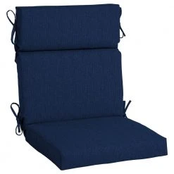 Home Decorators Collection 21.5 x 44 Sunbrella Spectrum Indigo High Back Outdoor Dining Chair Cushion