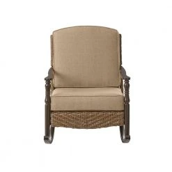 Home Decorators Collection Bolingbrook Wicker Outdoor Rocking Chair with Bare Cushions -Flora Home Decorators Soldes home decorators collection outdoor rocking chairs d13106 r b 4f 1000