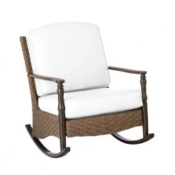 Home Decorators Collection Bolingbrook Wicker Outdoor Rocking Chair with Bare Cushions