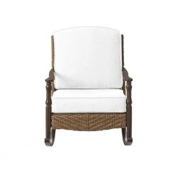 Home Decorators Collection Bolingbrook Wicker Outdoor Rocking Chair with Bare Cushions -Flora Home Decorators Soldes home decorators collection outdoor rocking chairs d13106 r b 76 1000