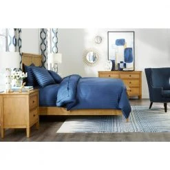 Home Decorators Collection 500 Thread Count Egyptian Cotton Sateen King Pillowcase in Midnight (Set of 2) -Flora Home Decorators Soldes home decorators collection pillowcases fs3023s500kpe04 66 1000